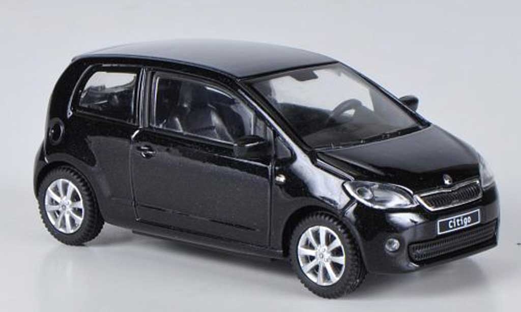 Skoda Citigo 1/43 Abrex zwart 3-portes 2012 modelauto