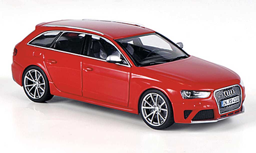 Audi RS4 1/43 Minichamps Avant (Typ B8) rood 2012 modelauto