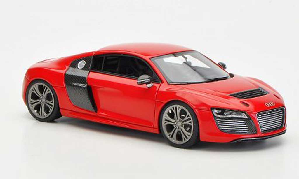 Audi R8 e-tron 1/43 Look Smart e-tron Concept rood/carbonoptik modelauto