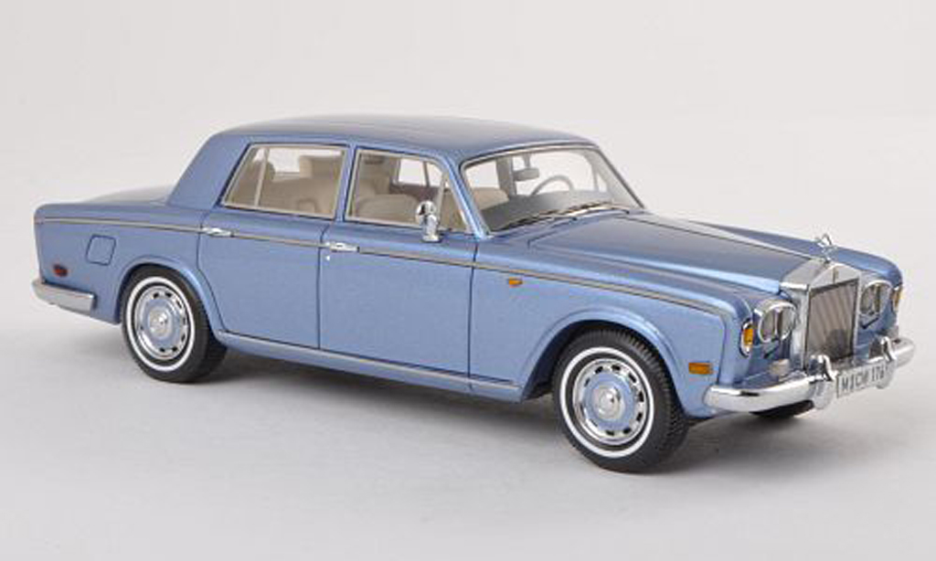 Rolls Royce Silver Shadow 1/43 Neo clair-blauw LHD limitee edition 300 piece 1974 modelauto