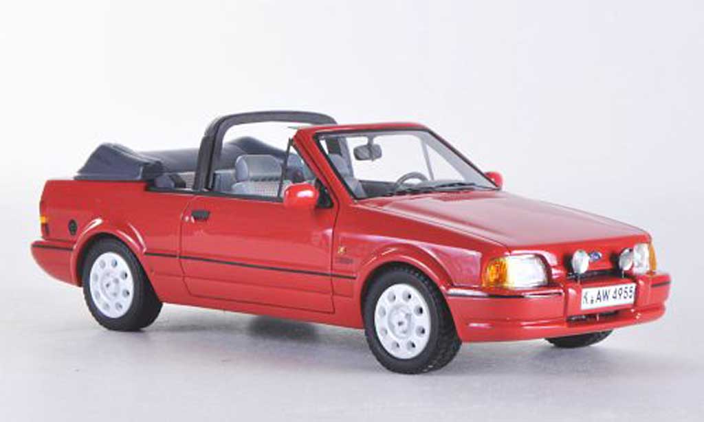 Ford Escort XR3 1/43 Neo XR3 MkIV Cabriolet rood 1986 modelauto