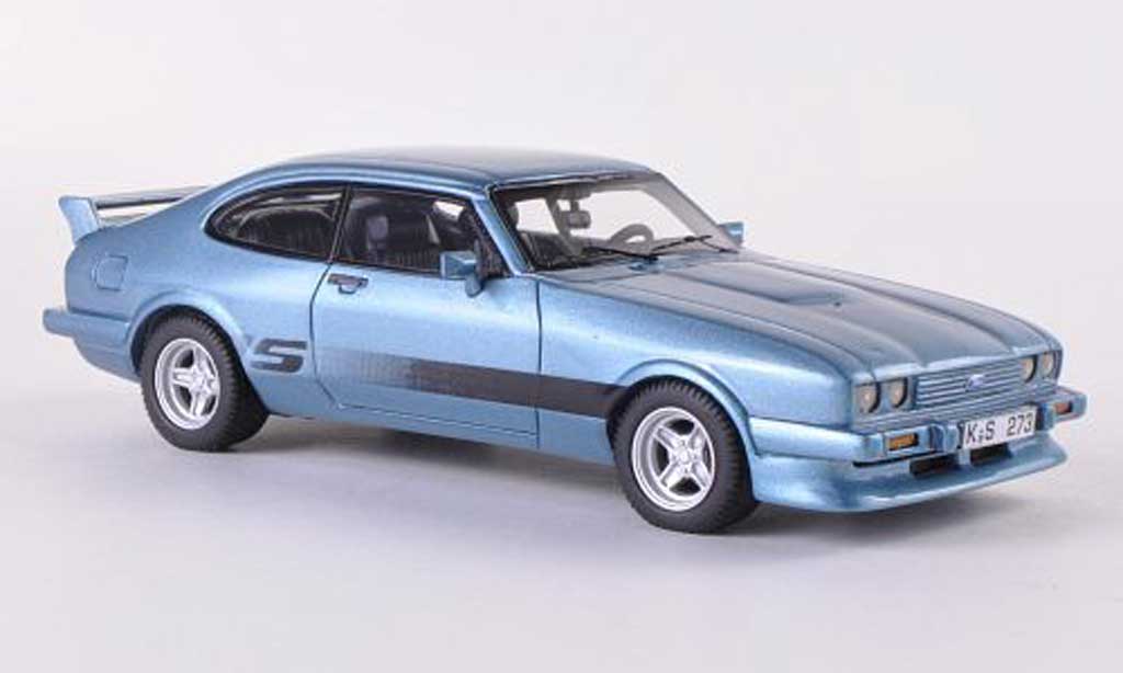 Ford Capri 1/43 Neo MK III Turbo Tuning S-Version blauw 1981 modelauto