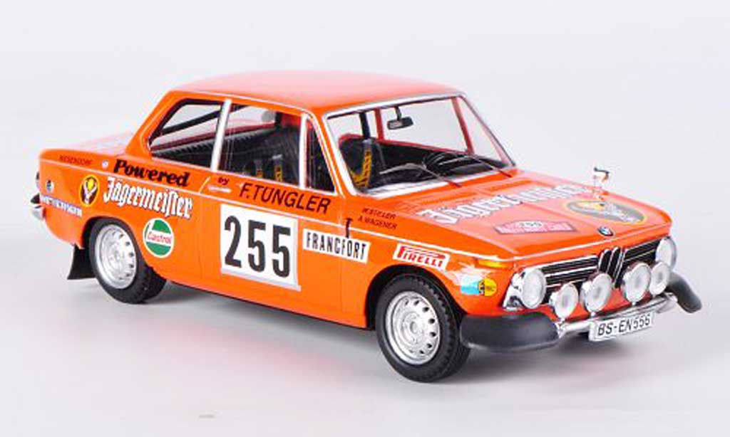 Bmw 2002 Ti 1/43 Trofeu Ti Ti No.255 Jagermeister Stiller/Wagener Rally Monte Carlo 1973 modelauto