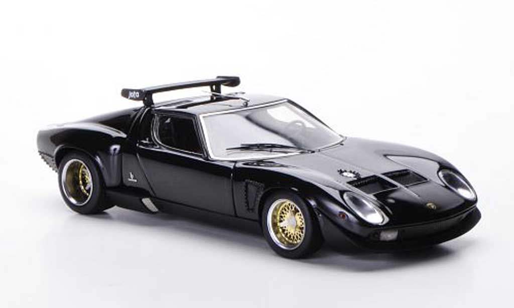 Lamborghini Miura Jota 1/43 FrontiArt Jota SVR zwart 1972 modelauto