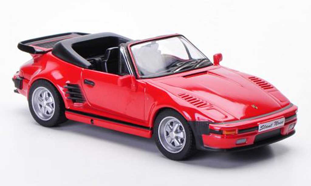 Porsche 930 1/43 Solido Carrera Cabriolet Flatnose rood 1989 modelauto