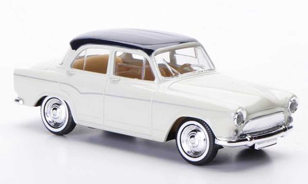 Simca P 60 1/43 Solido beige/blauw 1960 modelauto
