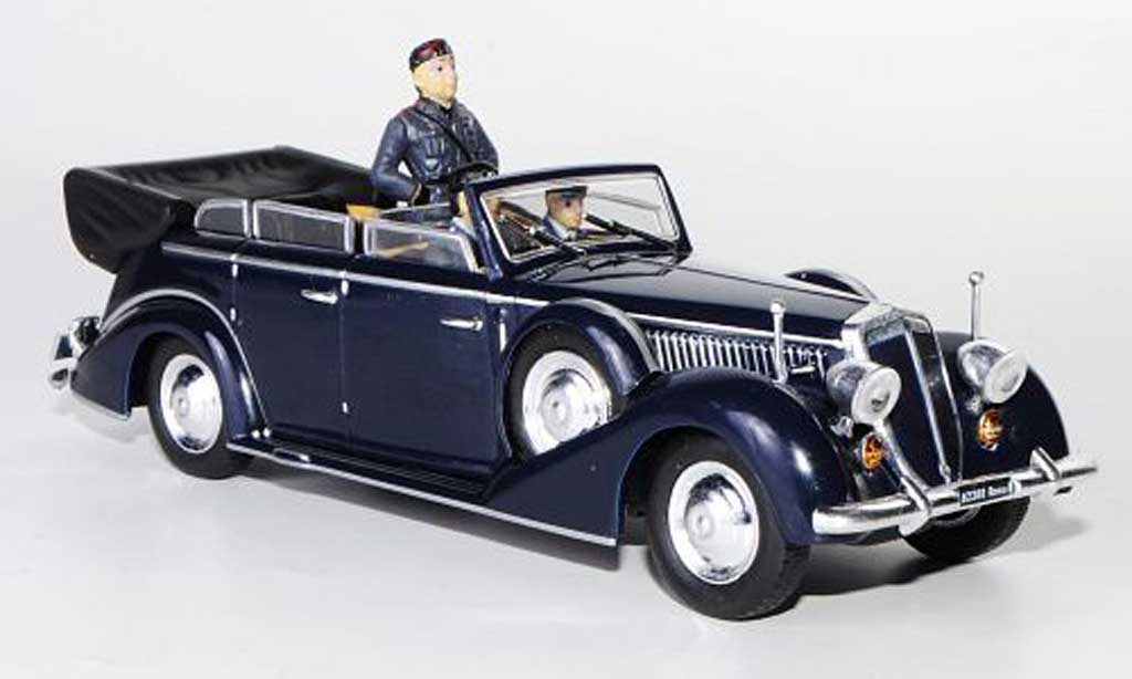 Lancia Astura 1/43 Starline IV Serie Ministeriale blauw mit Figuren 1938 modelauto