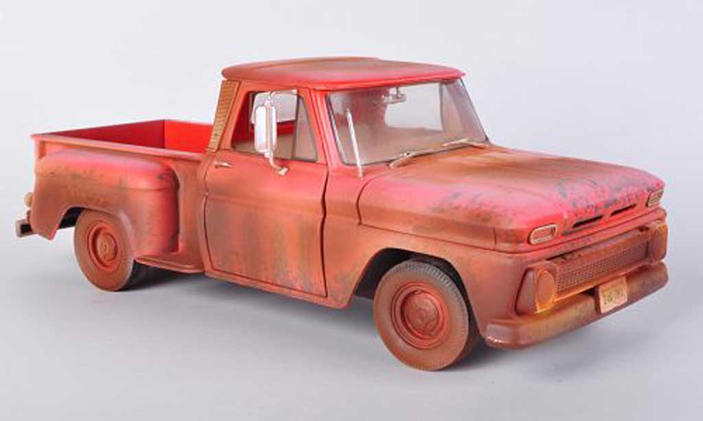 Chevrolet C-10 1/18 Greenlight Stepside rood Twilight - Bella's Chevy Truck 1963 modelauto