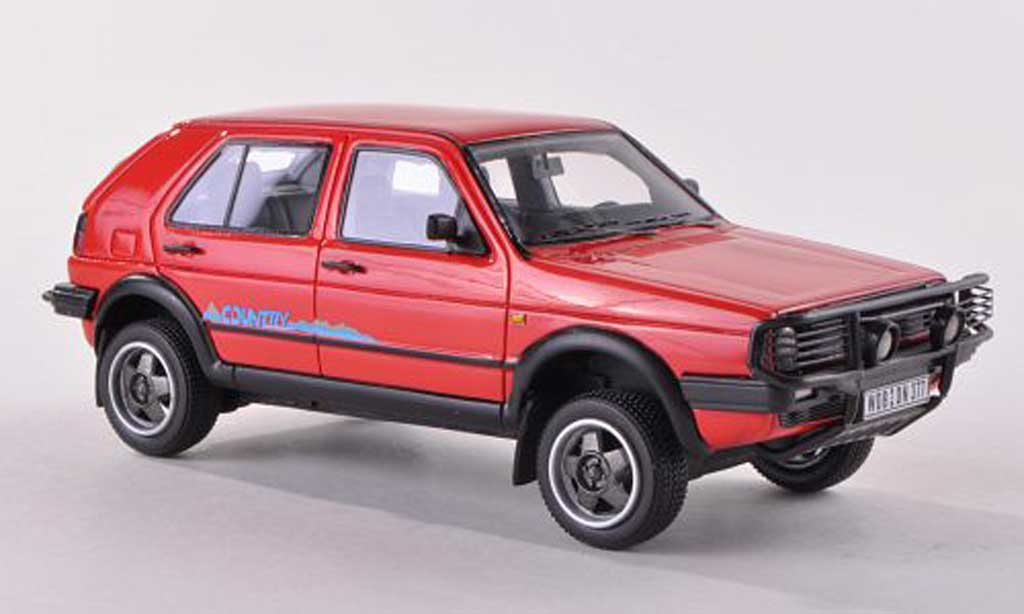 Volkswagen Golf 2 Country 1/43 Neo 2 Country rood 1990 modelauto