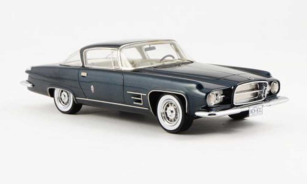 Chrysler Dual Ghia 1/43 American Excellence L6.4 Hardtop Coupe blauw limitierte Auflge 500 Stuck 1957 modelauto