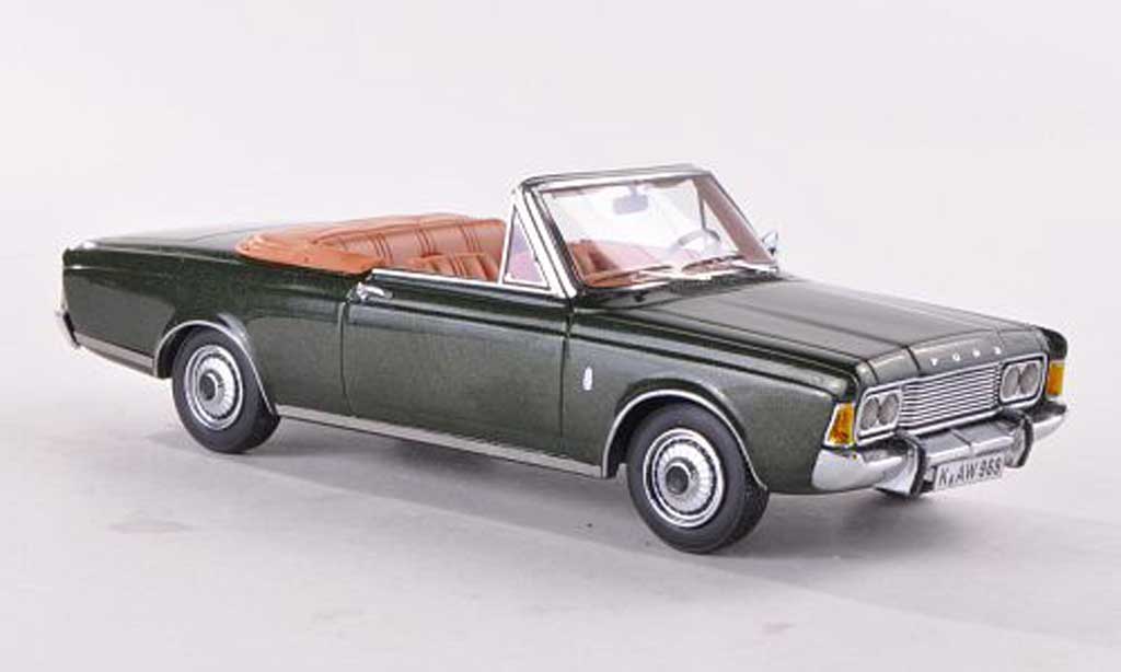Ford Taunus 1970 1/43 Neo 1970 (P7b) 26M Cabriolet Deutsch grun modelauto