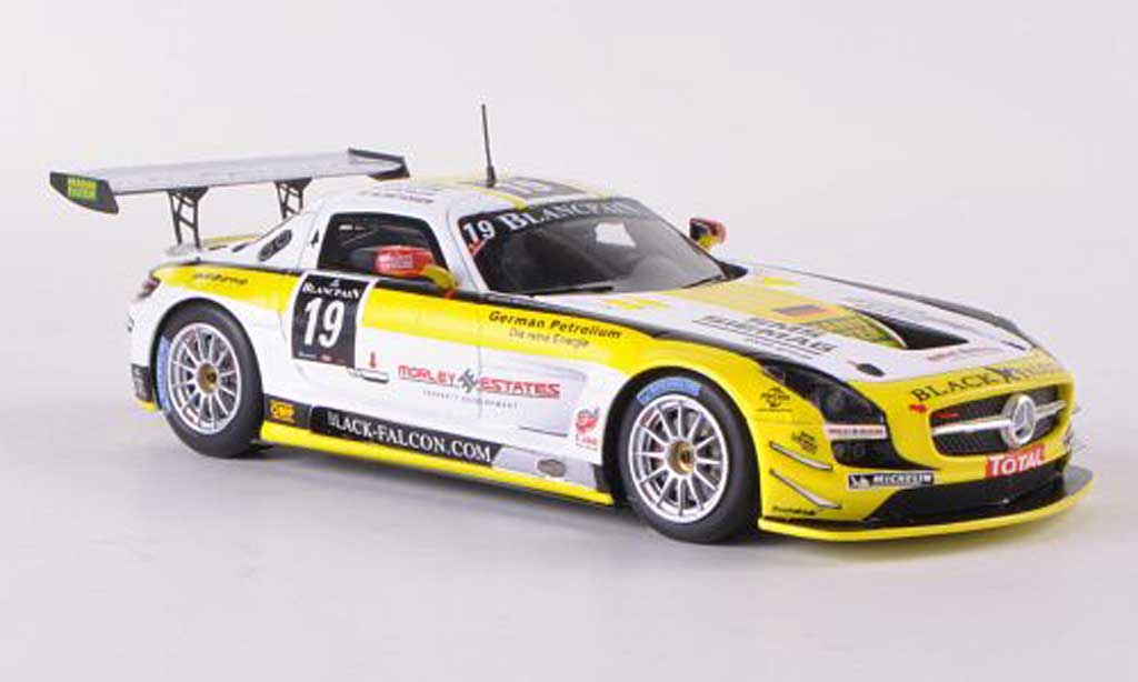 Mercedes SLS 1/43 Spark AMG GT3 No.19 Black Falcon 24h Spa 2012 O.Morley/K.Heyer/S.Rosler/M.Metzger modelauto