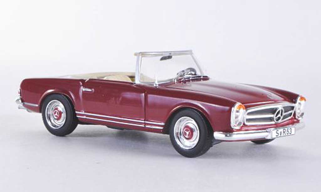 Mercedes 230 SL 1/43 WhiteBox SL (W113) rood 1963 modelauto
