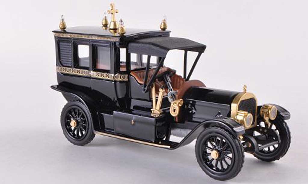 Mercedes 1908 1/43 Rio Bestattungsfahrzeug zwart/gold modelauto