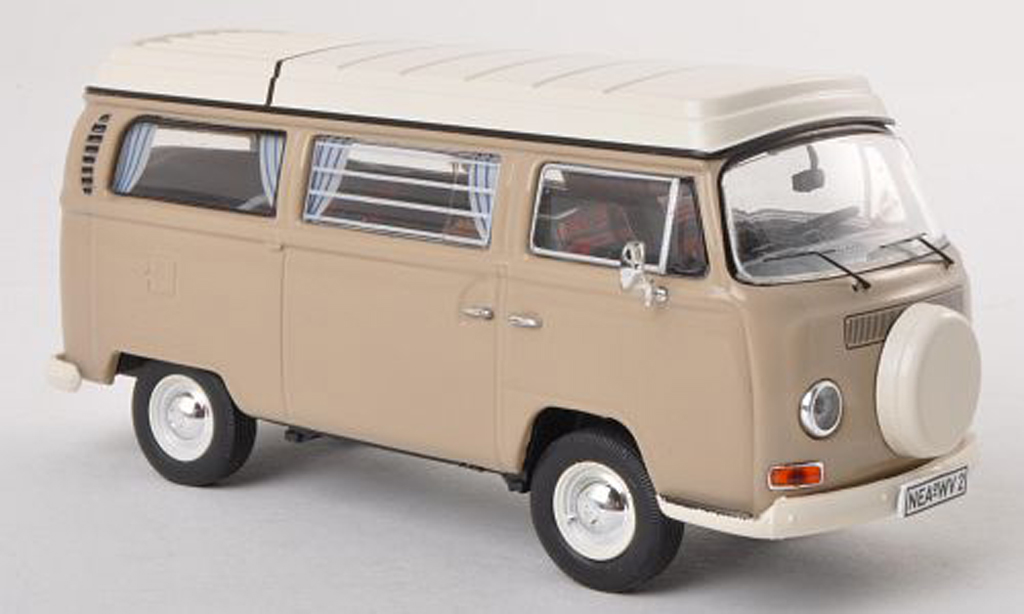 Volkswagen T2 A 1/43 Premium ClassiXXs A Camping (neues toit rabattable Ersatzrad) grijs modelauto