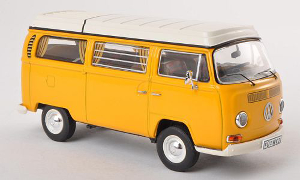 Volkswagen T2 A 1/43 Premium ClassiXXs A Camping (neues Faltdach) geel modelauto