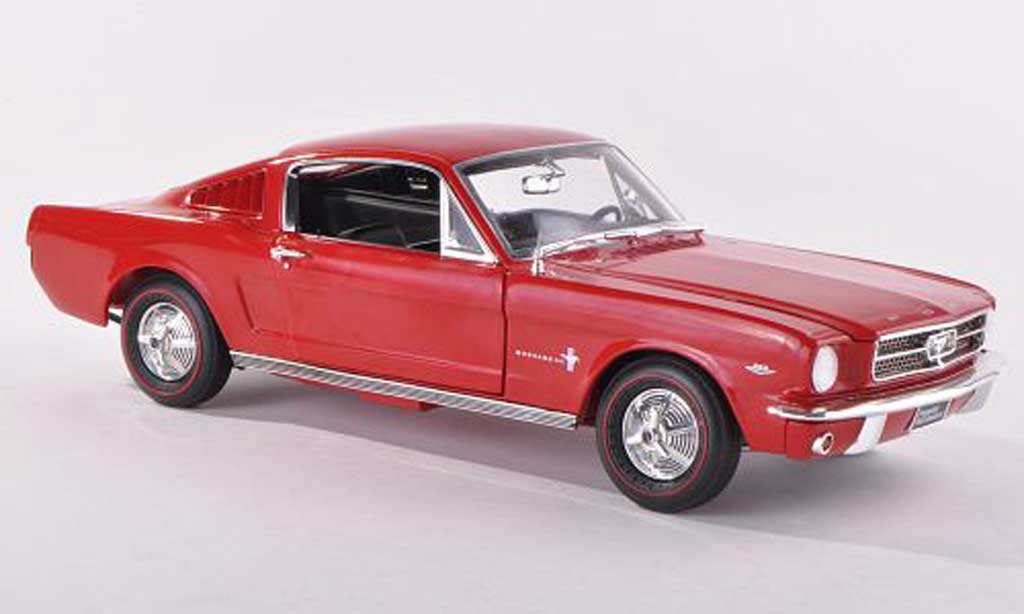 Ford Mustang 1965 1/43 Ertl 1965 2+2 rood modelauto