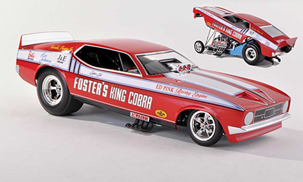 Ford Mustang 1972 1/43 Ertl 1972 NHRA Funny Car Foster's King Cobra modelauto