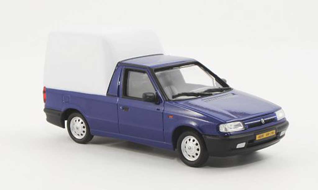 Skoda Felicia 1/43 Abrex Pick-Up blauw/wit 1996 modelauto
