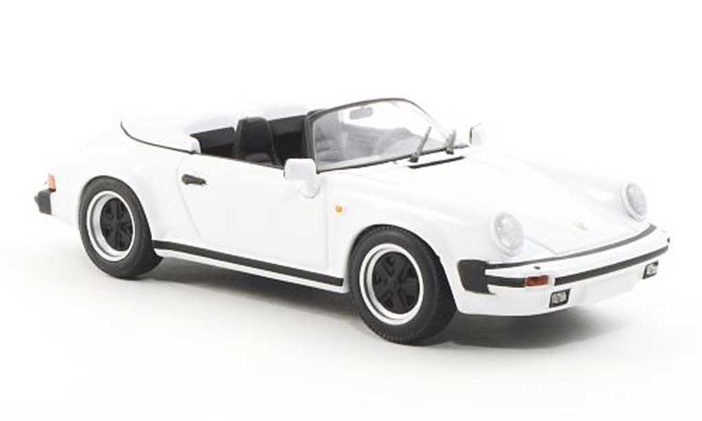 Porsche 930 Speedster 1/43 Minichamps Speedster Carrera wit 1989 modelauto