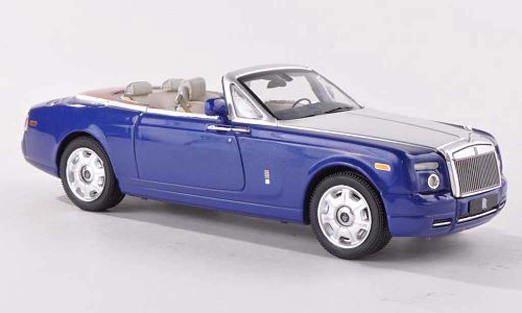 Rolls Royce Phantom 2007 1/43 IXO 2007 Drophead Coupe blauw/grijs LHD modelauto