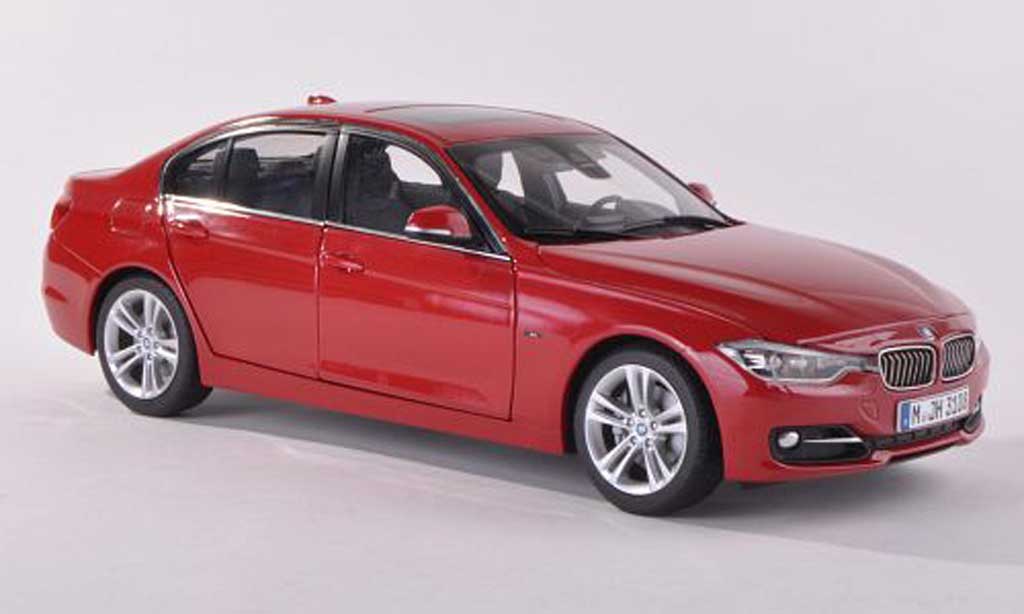 Bmw 330 F30 1/43 Paragon F30 zwart-rood modelauto