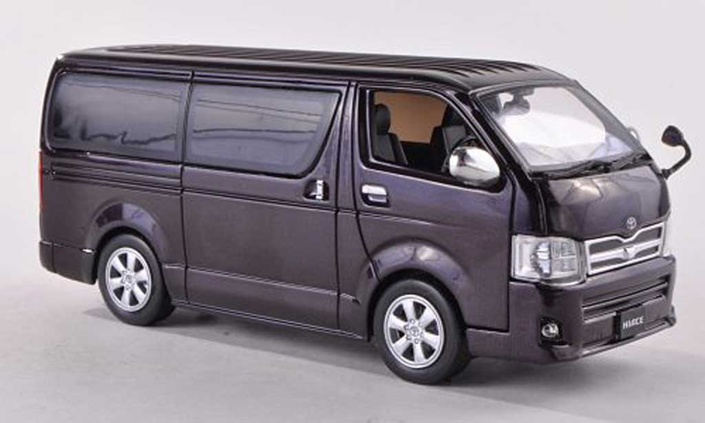 Toyota Hiace 1/43 J Collection Super GL zwart-violet RHD 2012 modelauto