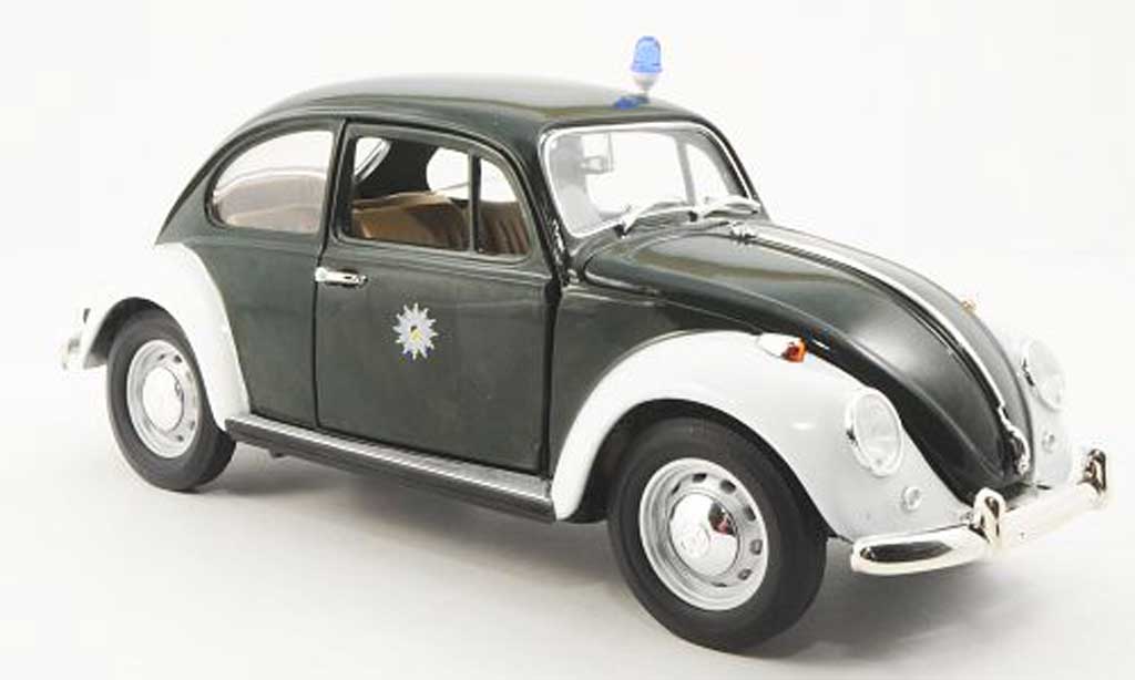 Volkswagen Kafer 1/18 Yat Ming Politie Stuttgart grun/wit modelauto