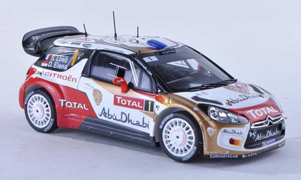 DS Automobiles DS3 WRC 2013 1/43 Spark WRC 2013 No.1 Abu Dhabi Rally Monte Carlo S.Loeb/D.Elena modelauto