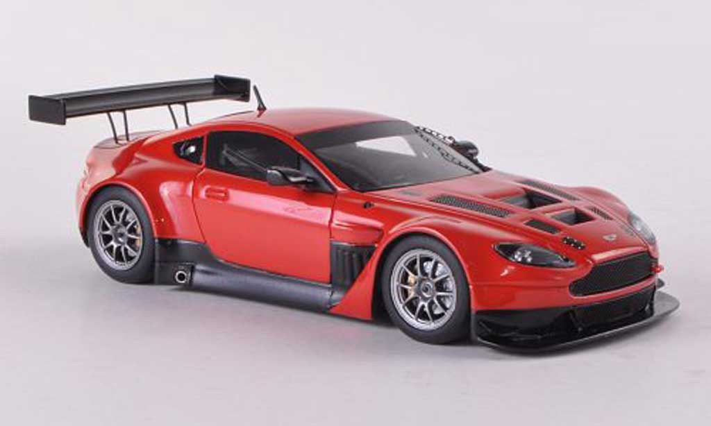 Aston Martin V12 GT3 1/43 Minichamps GT3 Vantage rood Plain Body Version 2012 modelauto