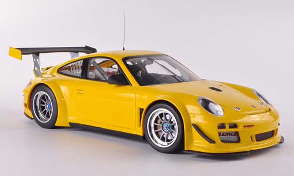 Porsche 997 GT3 1/18 Minichamps GT3 R 2010 Street geel modelauto