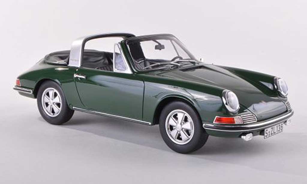 Porsche 901 1967 1/43 GT Spirit 1967 S Targa zwart-groen modelauto