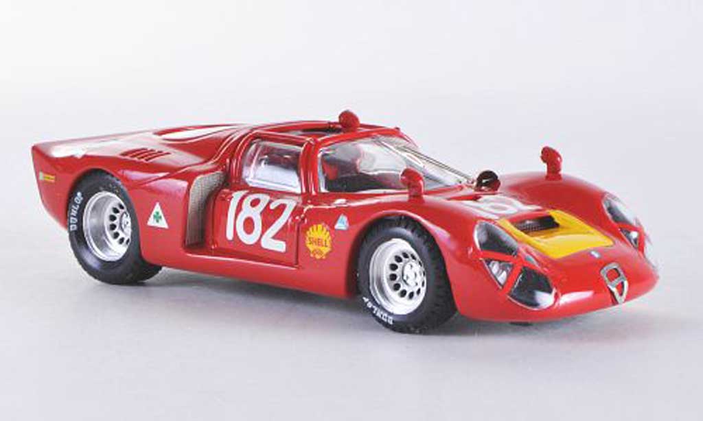 Alfa Romeo 33.2 1968 1/43 Best 1968 Spider Targa Florio No.182 Baghetti/Biscaldi modelauto