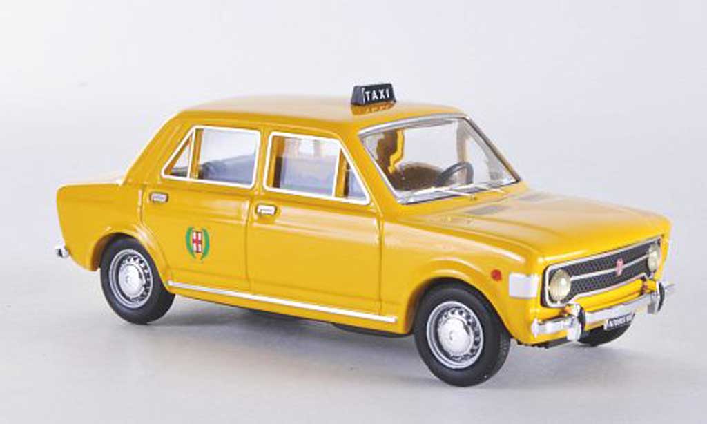 Fiat 128 1/43 Rio 4 turig Taxi Giallo Milano 1971 modelauto