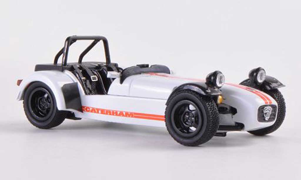 Caterham Super Seven 1/43 Kyosho JPE wit/oranje modelauto