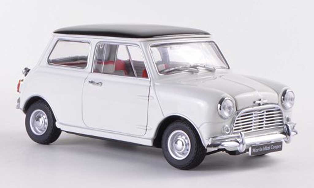 Austin Mini Cooper S 1/18 Kyosho Cooper S MkI 1275S wit/zwart RHD modelauto