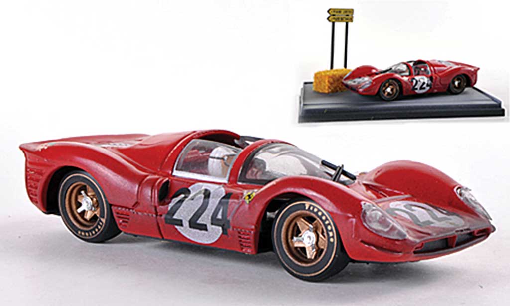 Ferrari 330 P4 1/43 Brumm P4 No.224 Nino Vaccarella Targa Florio 1967 modelauto