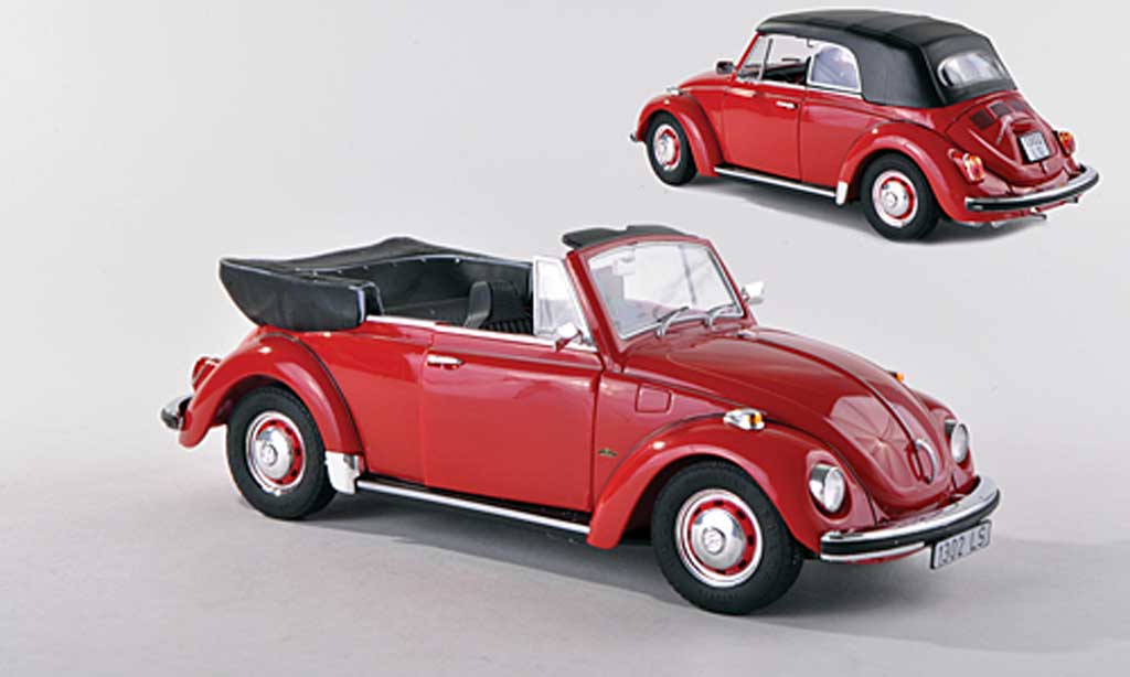 Volkswagen Coccinelle 1/18 Revell 1302 LS cabriolet rood modelauto