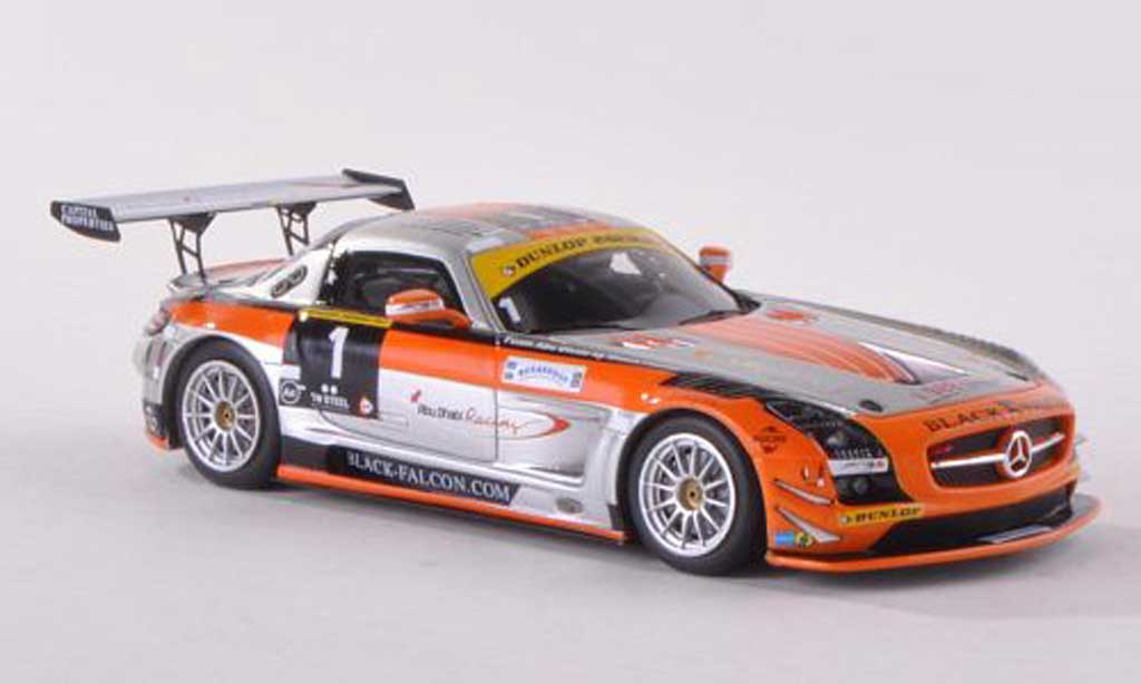 Mercedes SLS 1/43 Spark GT3 No.1 Abu Dhabi Racing 24h Dubai 2013 Al Qubaisi/Schneider/Bleekemolen/Edwards modelauto