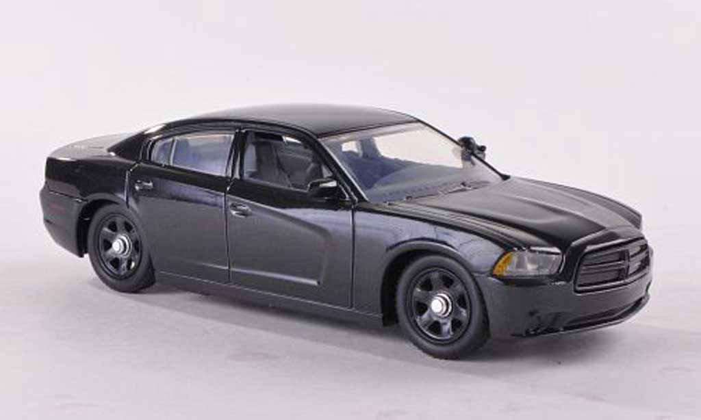 Dodge Charger Police 1/43 First Response Politie zwart undekoriertes Politiefahrzeug 2012 modelauto