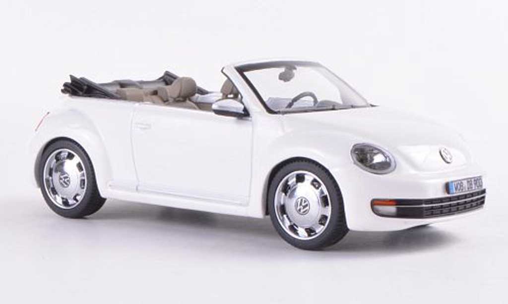 Volkswagen Beetle Cabriolet 1/43 Schuco Cabriolet wit 2012 modelauto