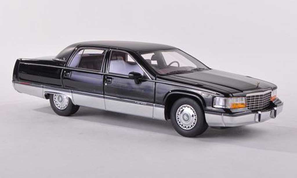 Cadillac Fleetwood Brougham 1/43 American Excellence Brougham zwart/lumineuses-zwart limitee edition 300 piece 1994 modelauto