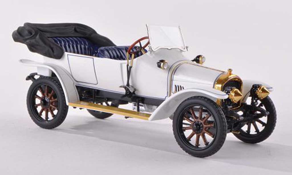 Audi Typ A Phaeton 1/43 Minichamps Phaeton wit/blauw 1910 modelauto