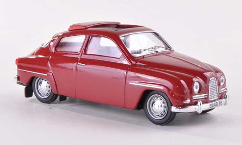 Saab 96 1/43 Skandinavisk rood geoffnetes Faltdach 11 modelauto