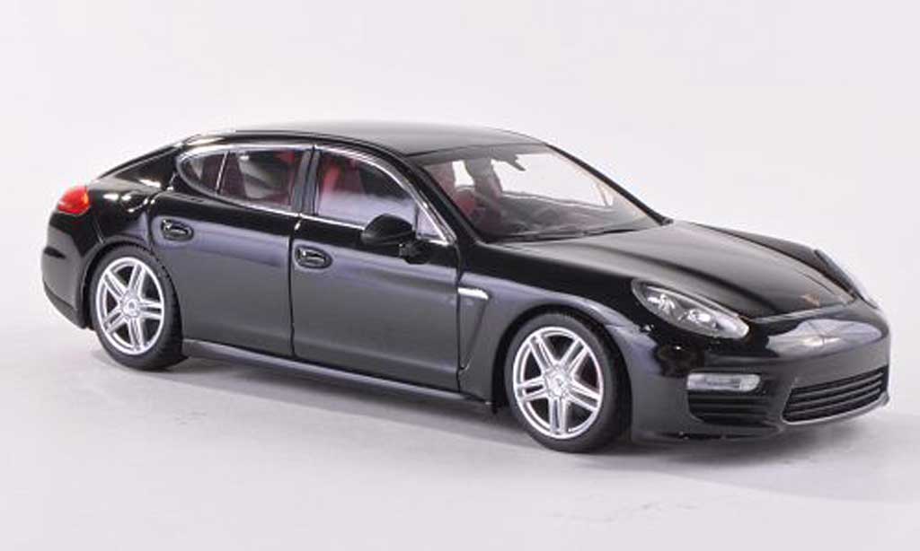 Porsche Panamera Turbo S 1/43 Minichamps Turbo zwart Facelift 2012 modelauto