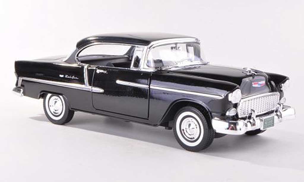 Chevrolet Bel Air 1955 1/18 Motormax 1955 Hardtop zwart modelauto