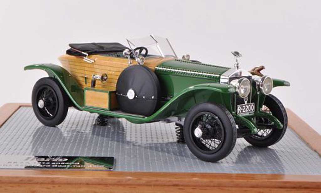 Rolls Royce Schapiro 1/43 Ilario Schebera Boat-Tail Skiff groen/optique de bois 1914 modelauto