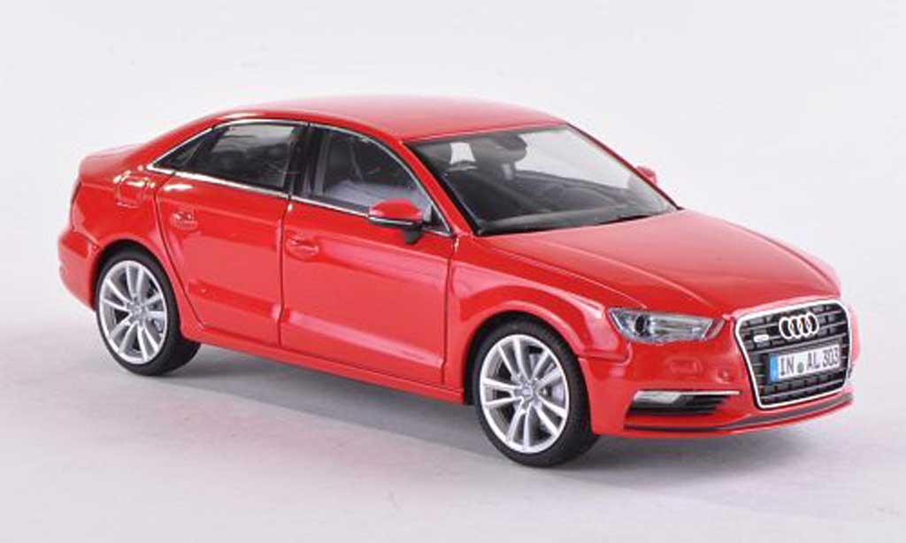 Audi A3 1/43 Herpa Sedan rood 2013 modelauto