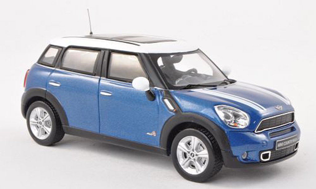 Mini Countryman S 1/43 IXO S blauw/wit 2011 modelauto