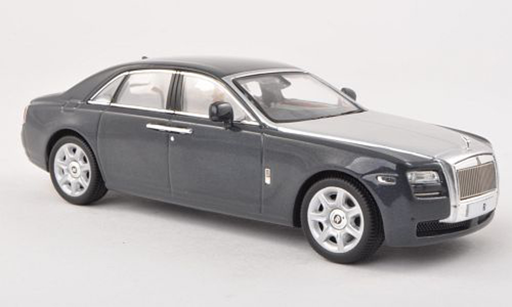 Rolls Royce Ghost 1/43 IXO zwart-grijs/grijs RHD 2009 modelauto